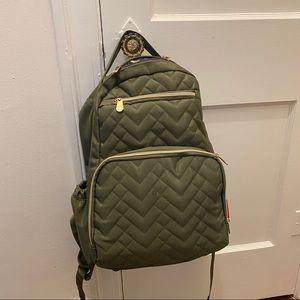Quilted diaper backpack